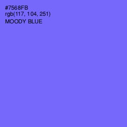#7568FB - Moody Blue Color Image